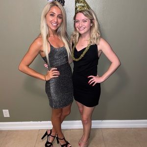 Size Small Sliver Sparkly Dress worn once